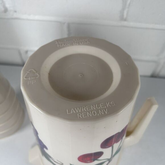 Vintage Packerware Pitcher And 4 Cups Cottagecore Country Fruits - Picture 8 of 9